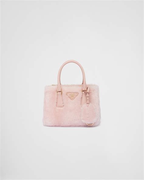 Orchid Pink Prada Galleria Shearling Mini